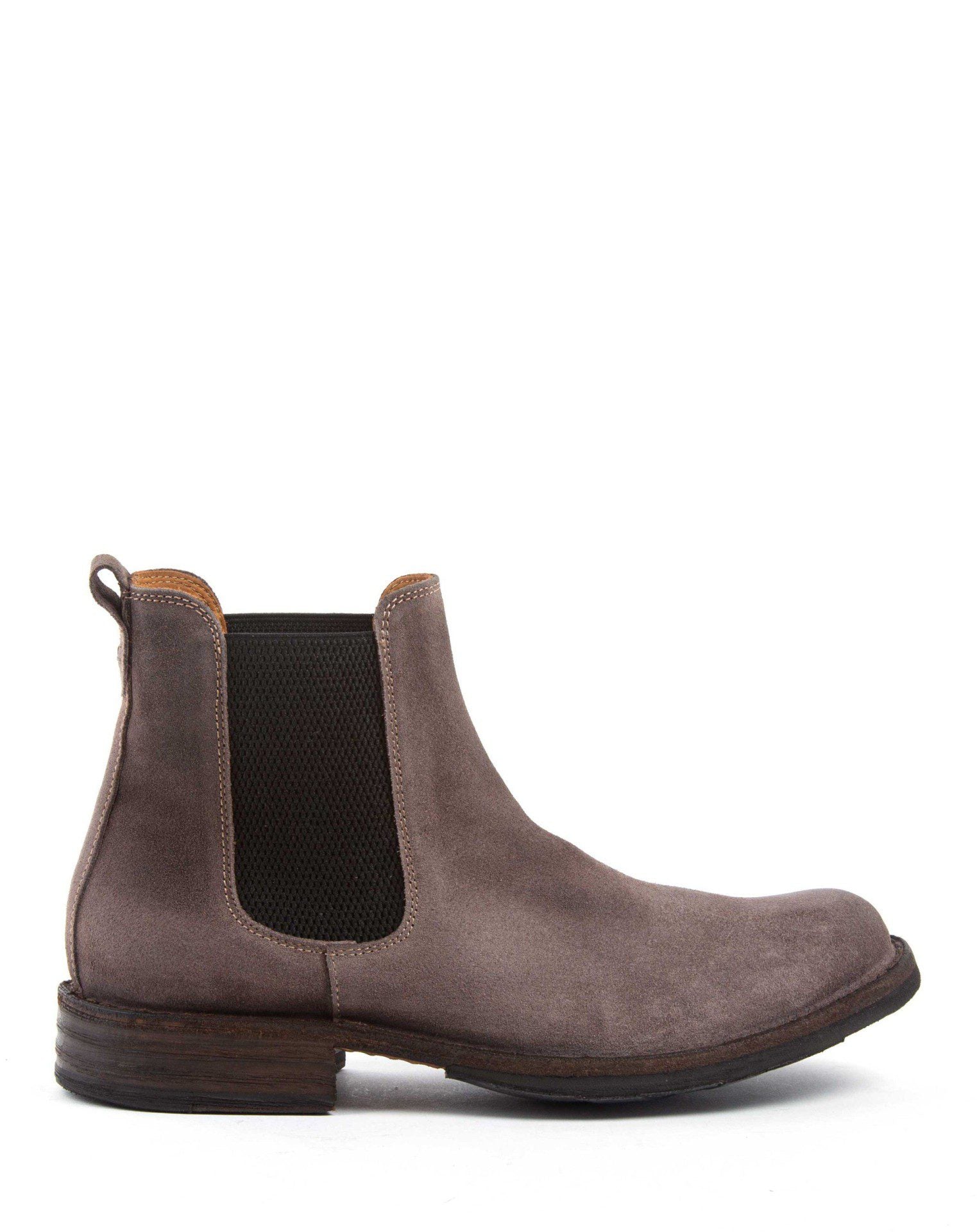 Fiorentini + Baker, ETERNITY ETEX, Brown suede unisex classic Chelsea boots for a timeless style-Made in Italy-side