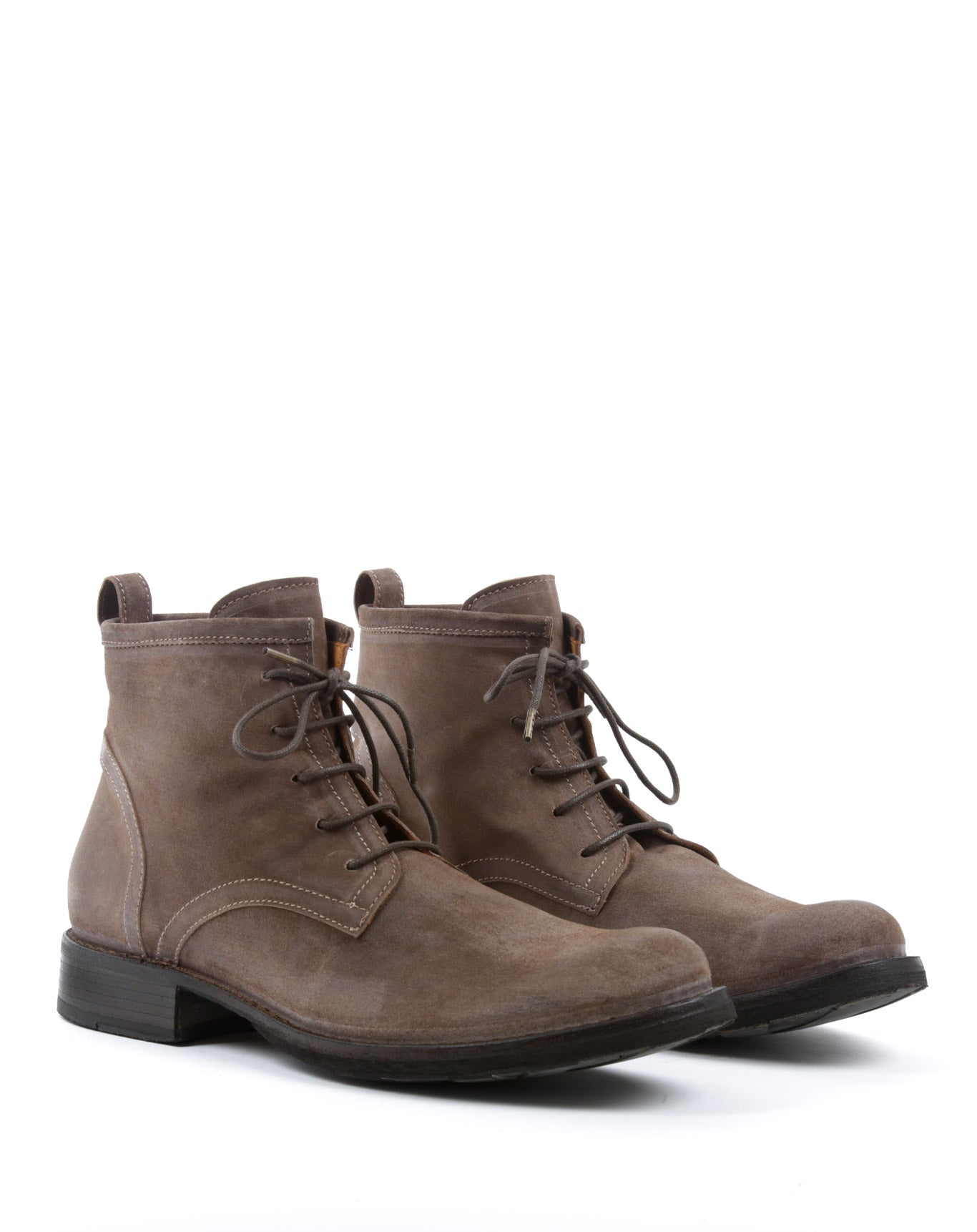 Fiorentini + Baker, ETERNITY EZRA, Lace-up ankle boots in brown suede-Made in Italy-lateral