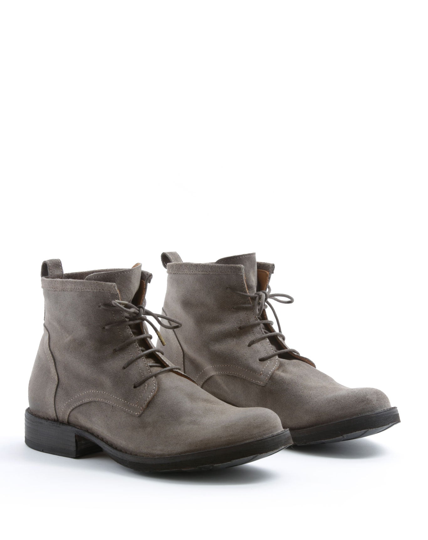 Fiorentini + Baker, ETERNITY EZRA, Lace-up ankle boots in taupe suede-Made in Italy-lateral