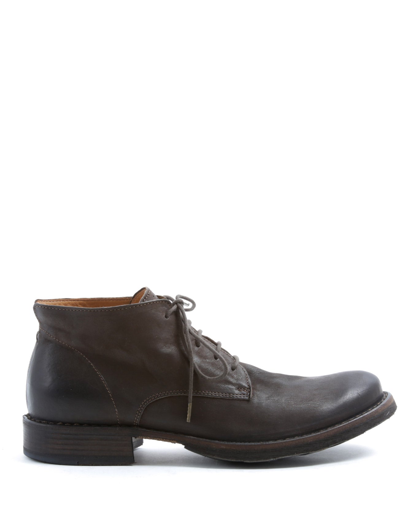 Fiorentini + Baker, ETERNITY EDD, Coffee brown leather lace-up ankle boots-Made in Italy-side