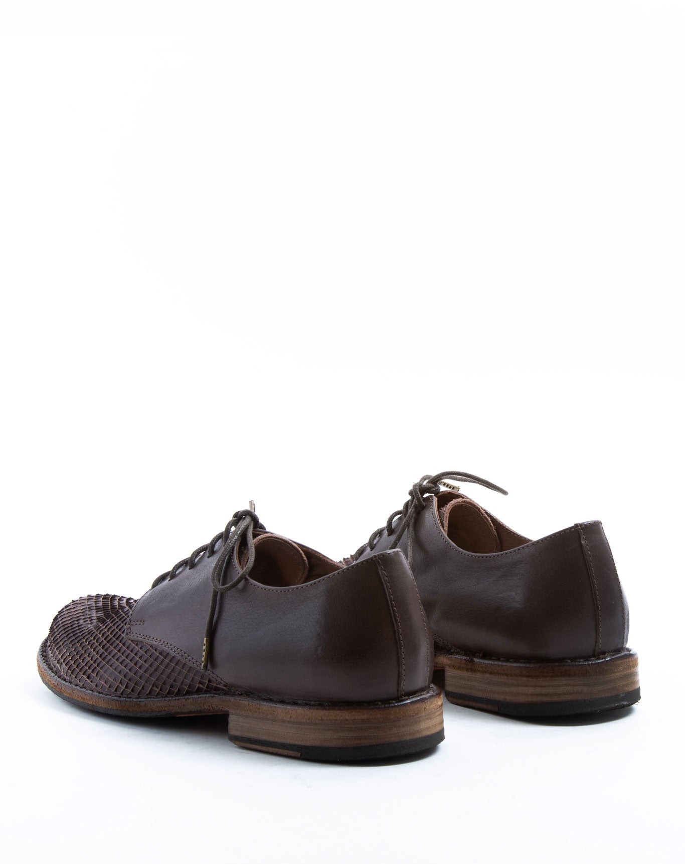 Fiorentini + Baker, FRATERNITY FRED,  Brown leather classic lace up shoes with lighter leather sole-Made in Italy-back