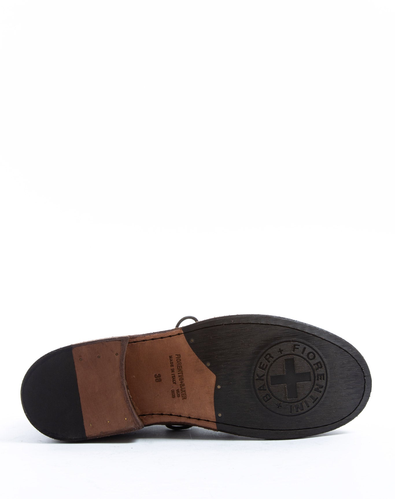 Fiorentini + Baker, FRATERNITY FRED,  Brown leather classic lace up shoes with lighter leather sole-Made in Italy-sole
