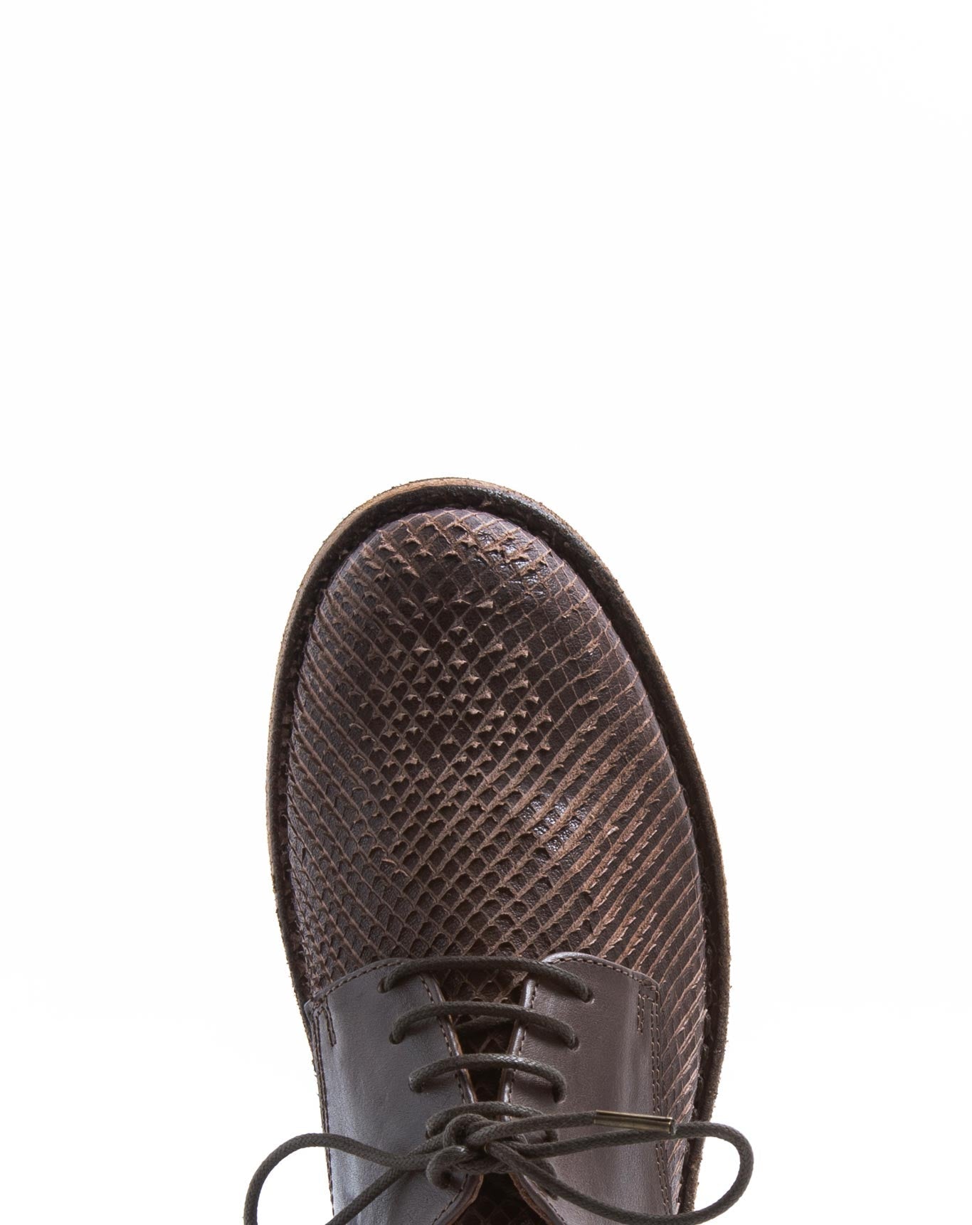 Fiorentini + Baker, FRATERNITY FRED,  Brown leather classic lace up shoes with lighter leather sole-Made in Italy-toe