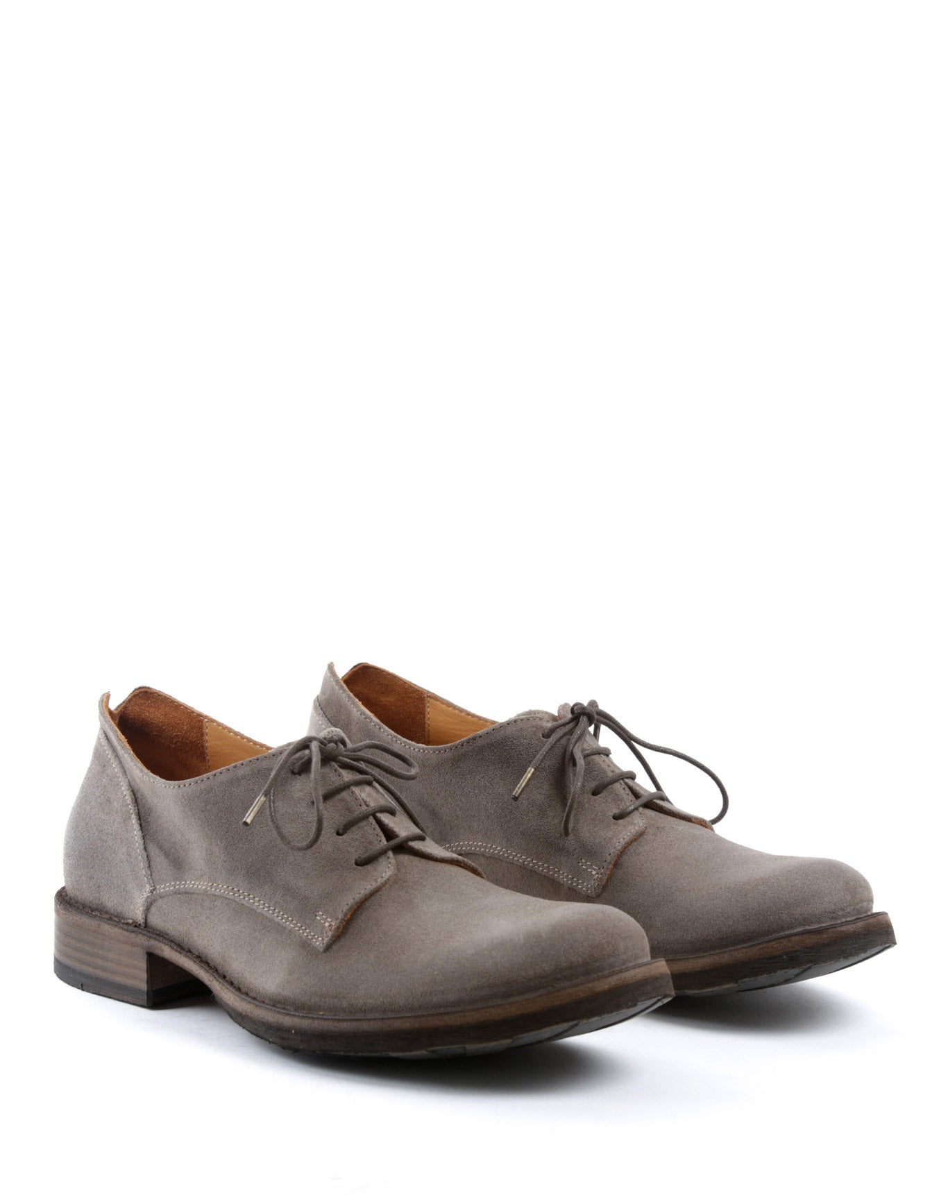 Fiorentini + Baker, ETERNITY 706, Taupe suede leather derby shoe-Made in Italy-lateral