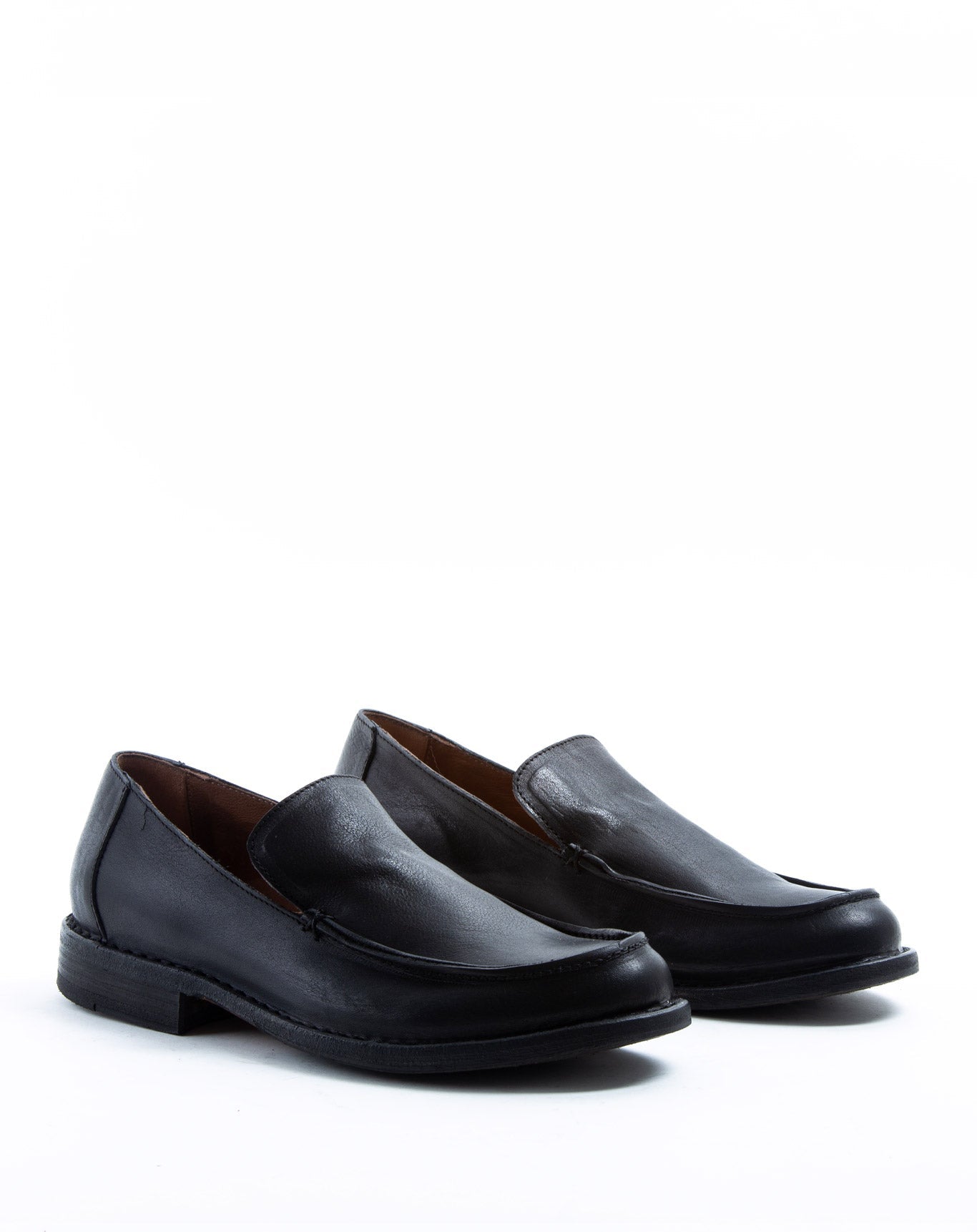 Fiorentini + Baker, FRATERNITY FLOW, Black leather loafer-Made in Italy-lateral