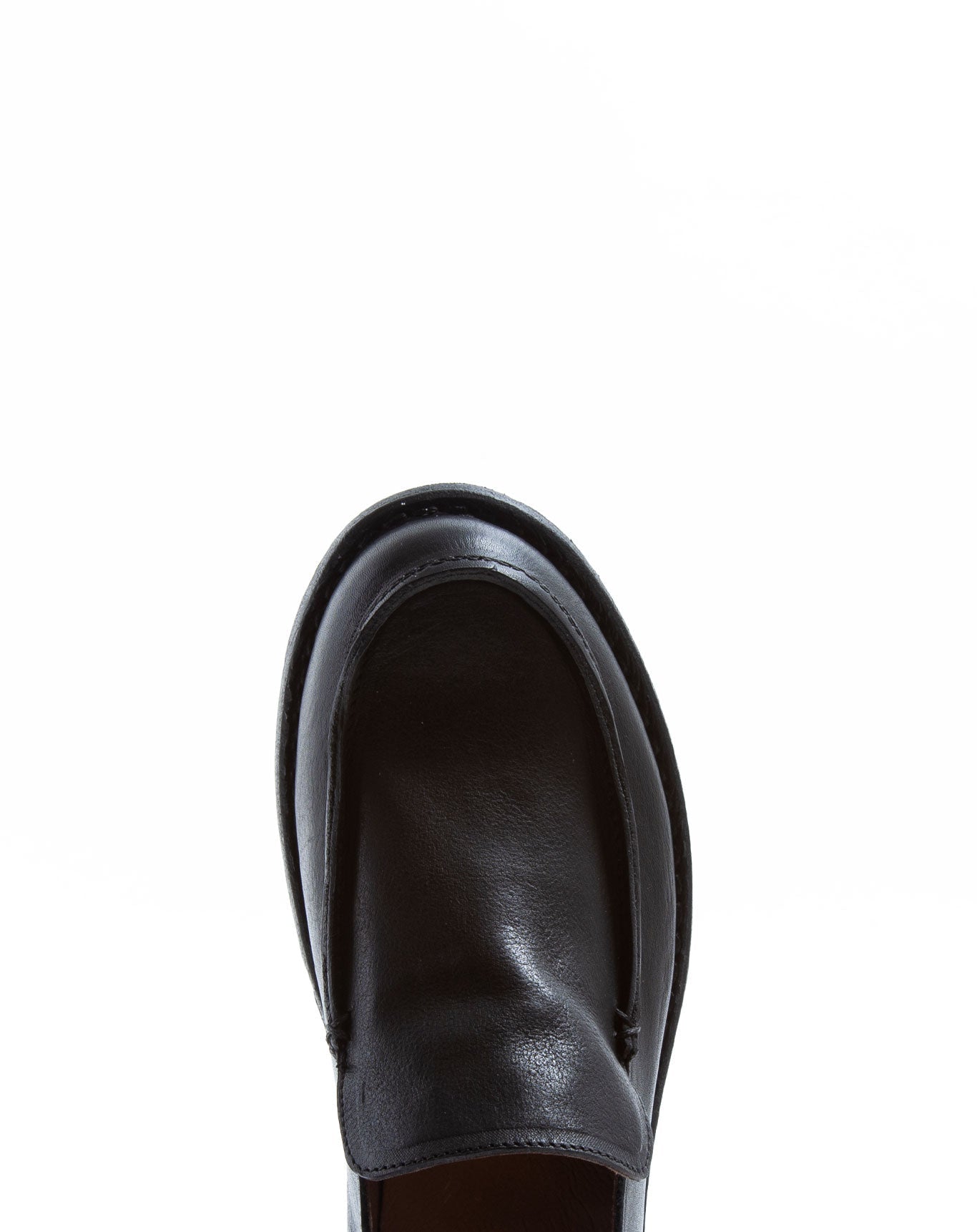 Fiorentini + Baker, FRATERNITY FLOW, Black leather loafer-Made in Italy-toe