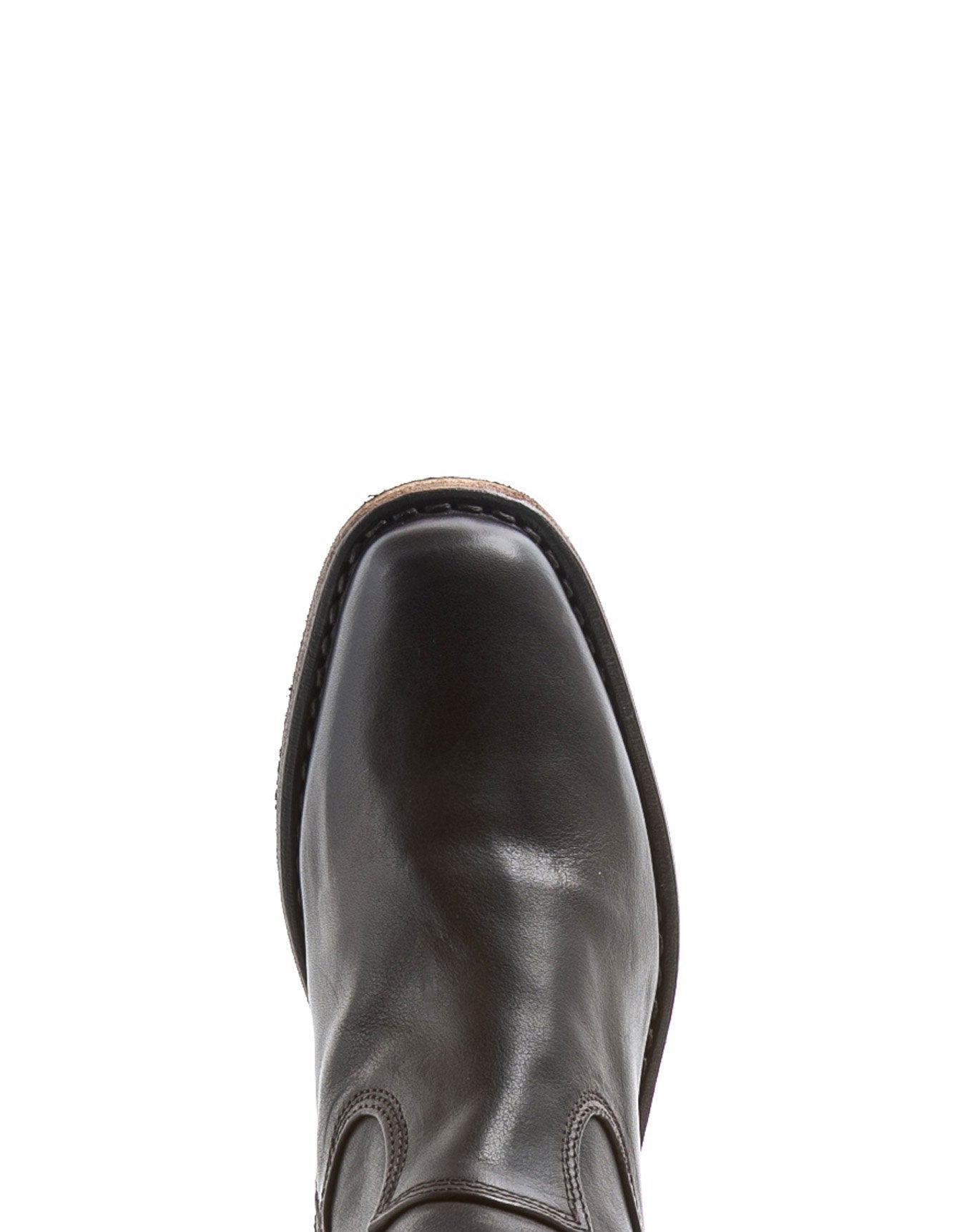 Fiorentini + Baker, CUBAN CAT, Brown leather mid-height boots with squared off toe and Cuban heel-Made in Italy-toe