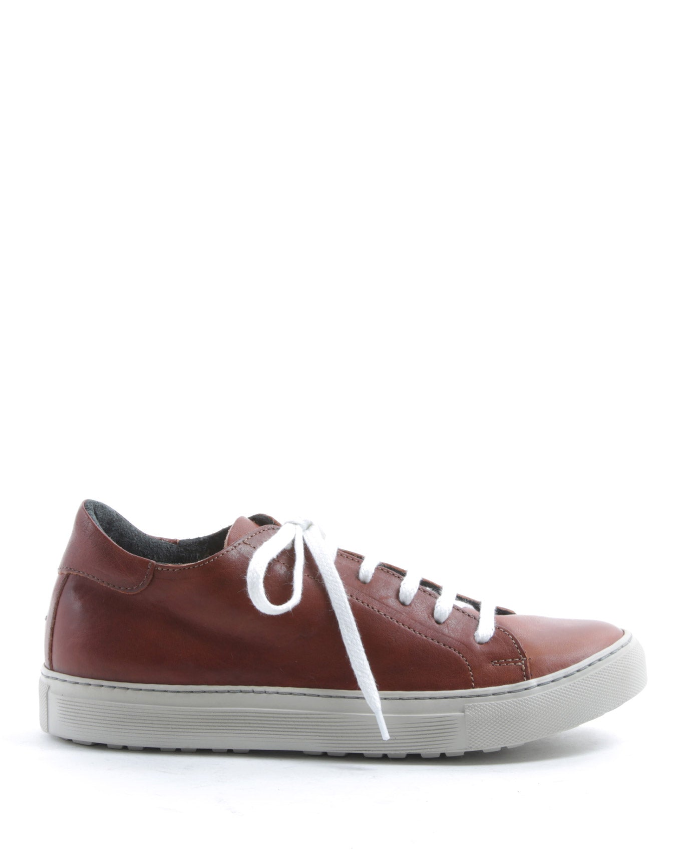 FIORENTINI + BAKER, BOLT BUK, Brick brown leather lace-up sneaker-Made in Italy-side