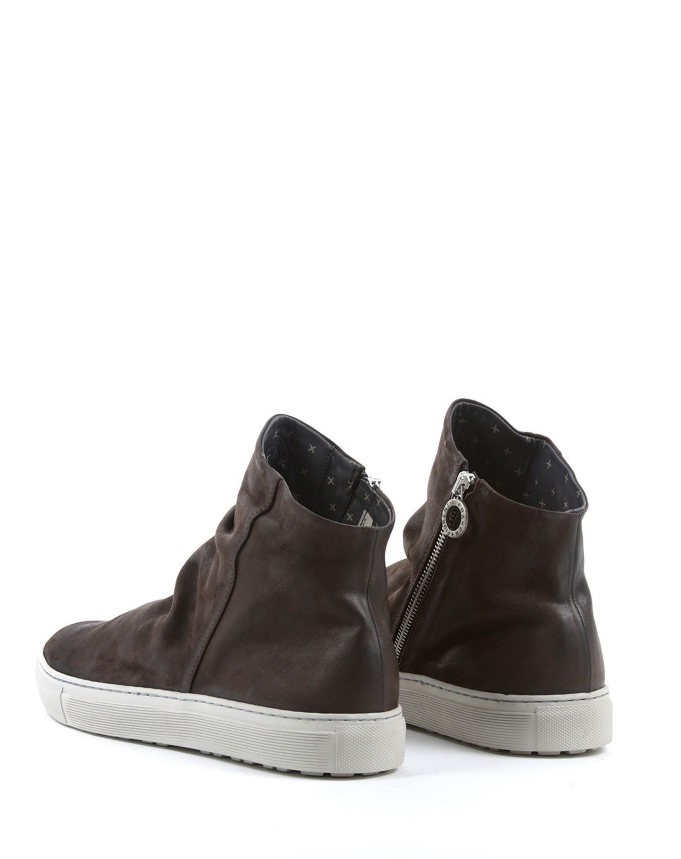 Fiorentini + Baker, BOLT BIEL, Brown leather sneaker boots with inside zip-Made in Italy-back